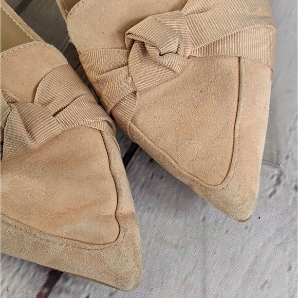 Franco Sarto Adrianni Pointed Toe Knotted Loafers, Peach - Picture 9 of 10